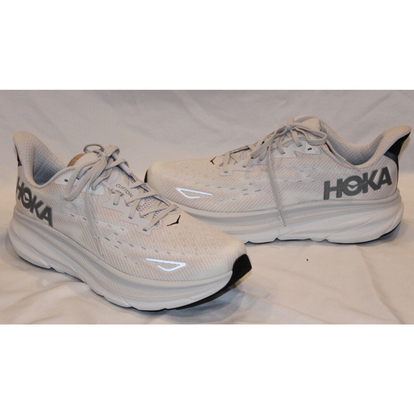 NIB Hoka One One Men's Clifton 9 Running Athletic Sneakers NCSW WHITE 12 NIB - Picture 3 of 6